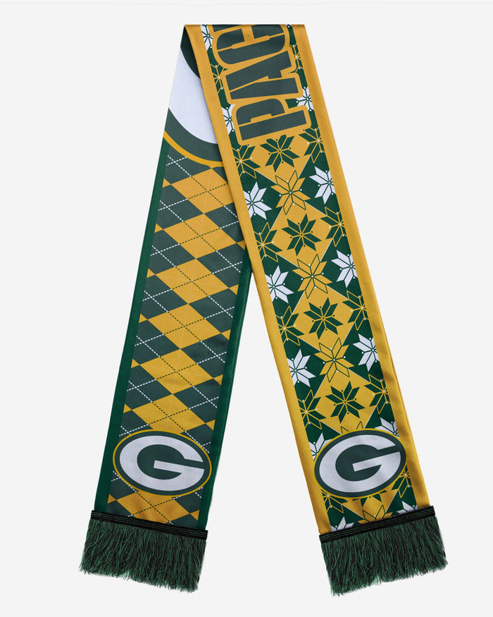Green Bay Packers Reversible Ugly Scarf FOCO - FOCO.com