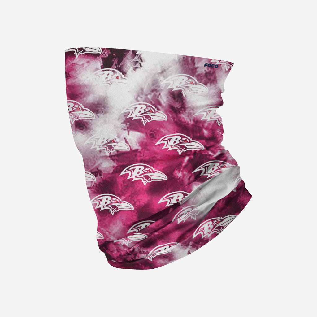 Baltimore Ravens Pink Tie-Dye Gaiter Scarf FOCO - FOCO.com