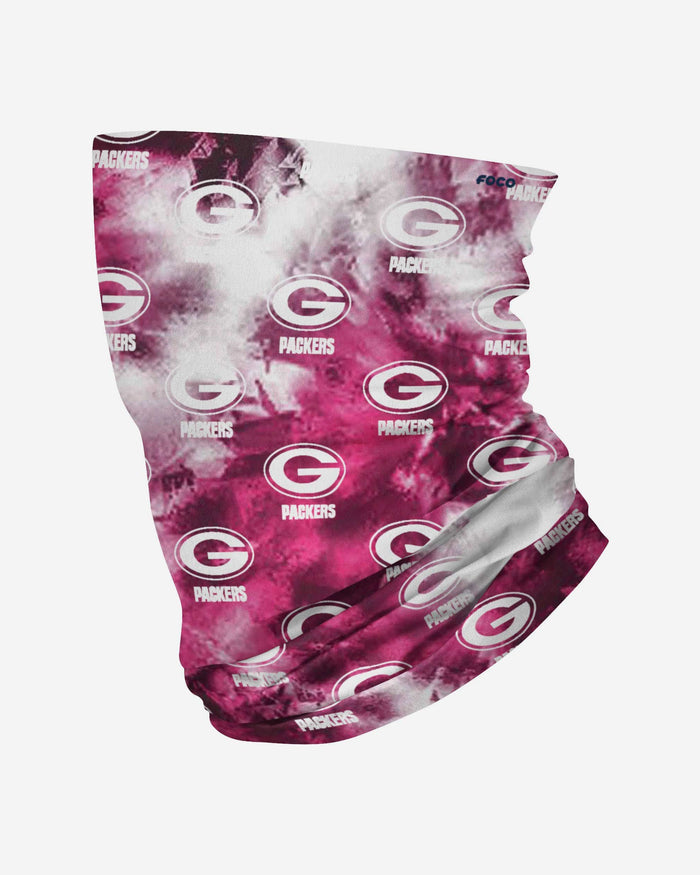 Green Bay Packers Pink Tie-Dye Gaiter Scarf FOCO - FOCO.com