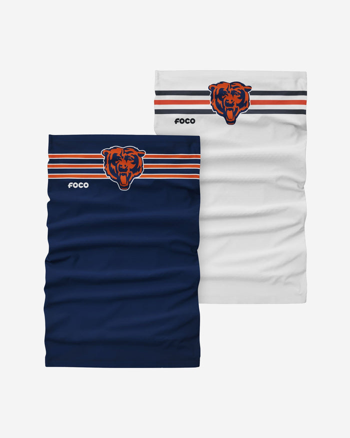 Chicago Bears Stitched 2 Pack Gaiter Scarf FOCO - FOCO.com