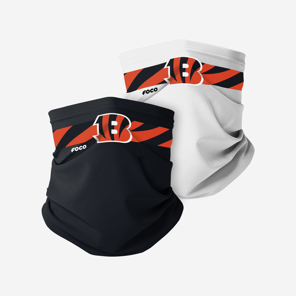 Cincinnati Bengals Stitched 2 Pack Gaiter Scarf FOCO - FOCO.com
