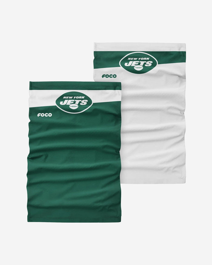 New York Jets Stitched 2 Pack Gaiter Scarf FOCO - FOCO.com
