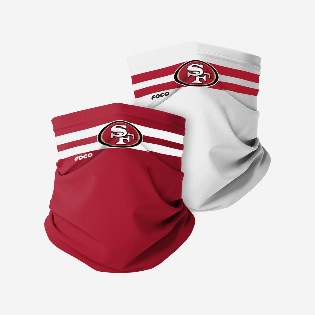 San Francisco 49ers Stitched 2 Pack Gaiter Scarf FOCO - FOCO.com