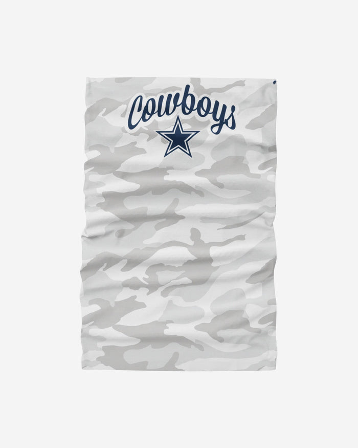 Dallas Cowboys Script Camo Gaiter Scarf FOCO - FOCO.com