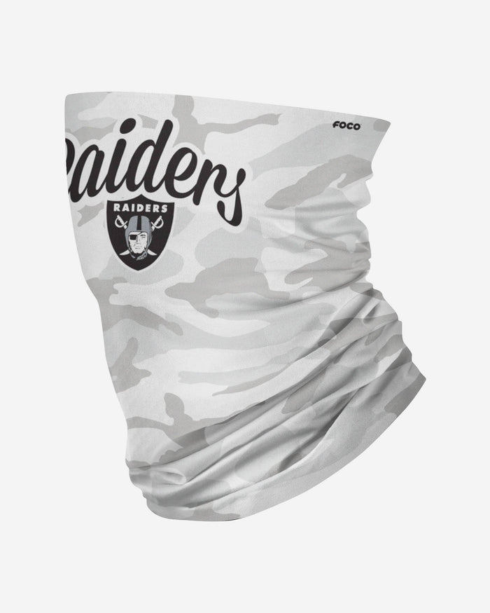 Las Vegas Raiders Script Camo Gaiter Scarf FOCO - FOCO.com