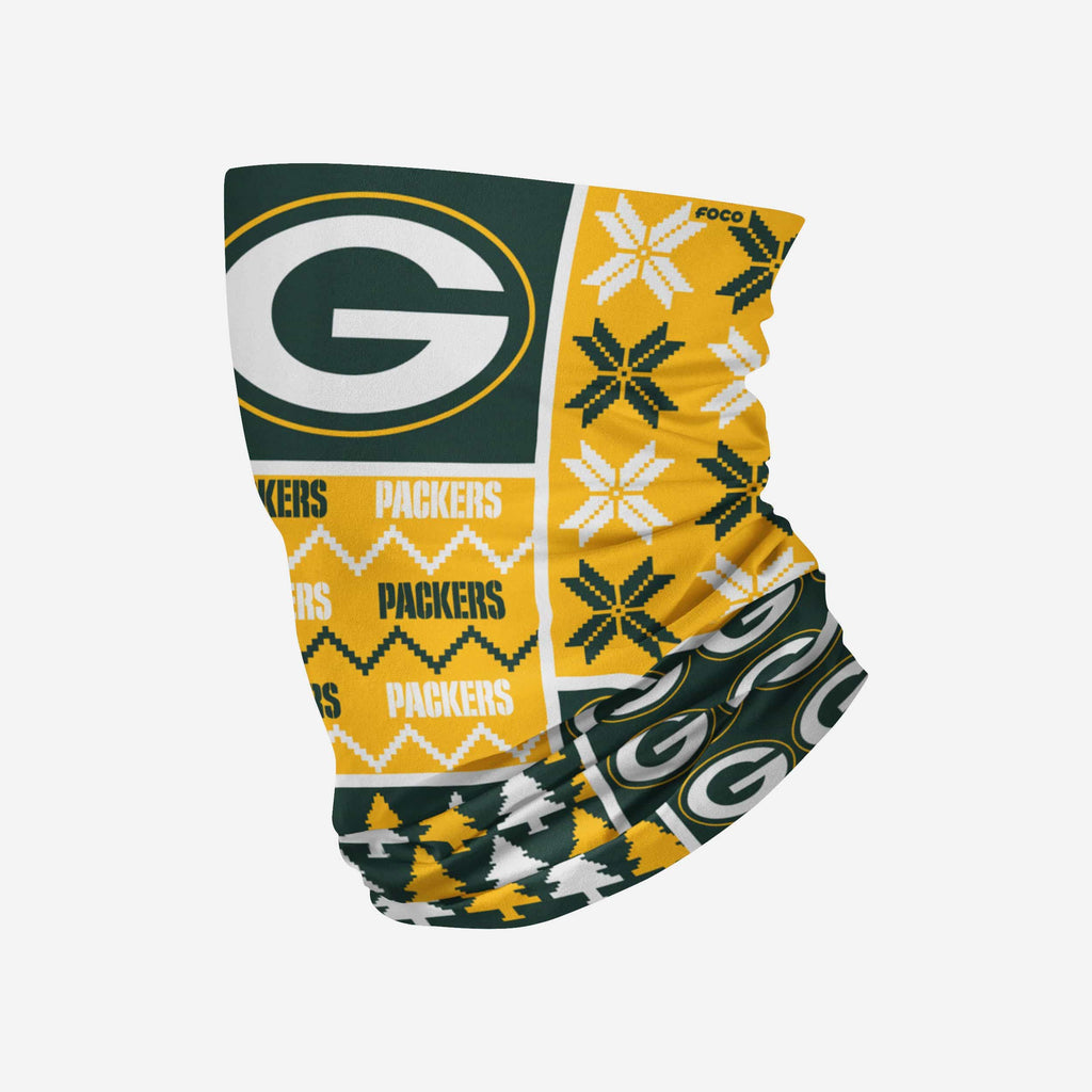 Green Bay Packers Busy Block Gaiter Scarf FOCO - FOCO.com