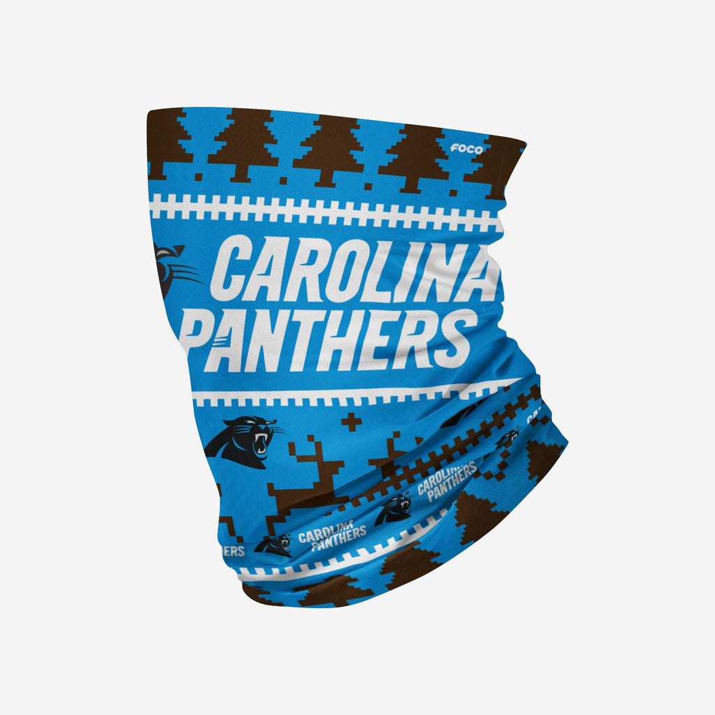 Carolina Panthers Wordmark Holiday Gaiter Scarf FOCO - FOCO.com