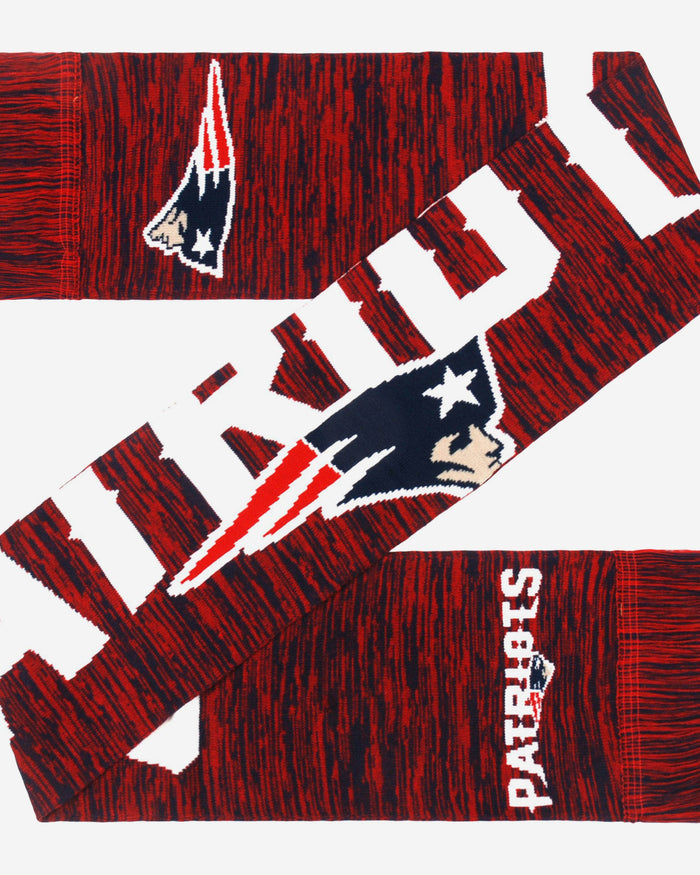 New England Patriots Wordmark Colorblend Scarf FOCO - FOCO.com