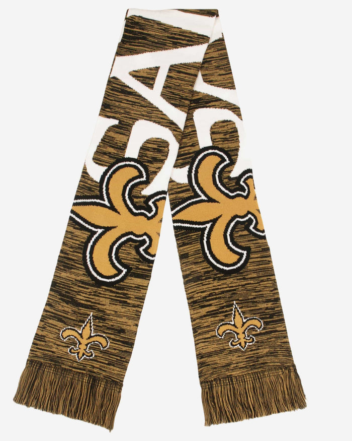 New Orleans Saints Wordmark Big Logo Colorblend Scarf FOCO - FOCO.com