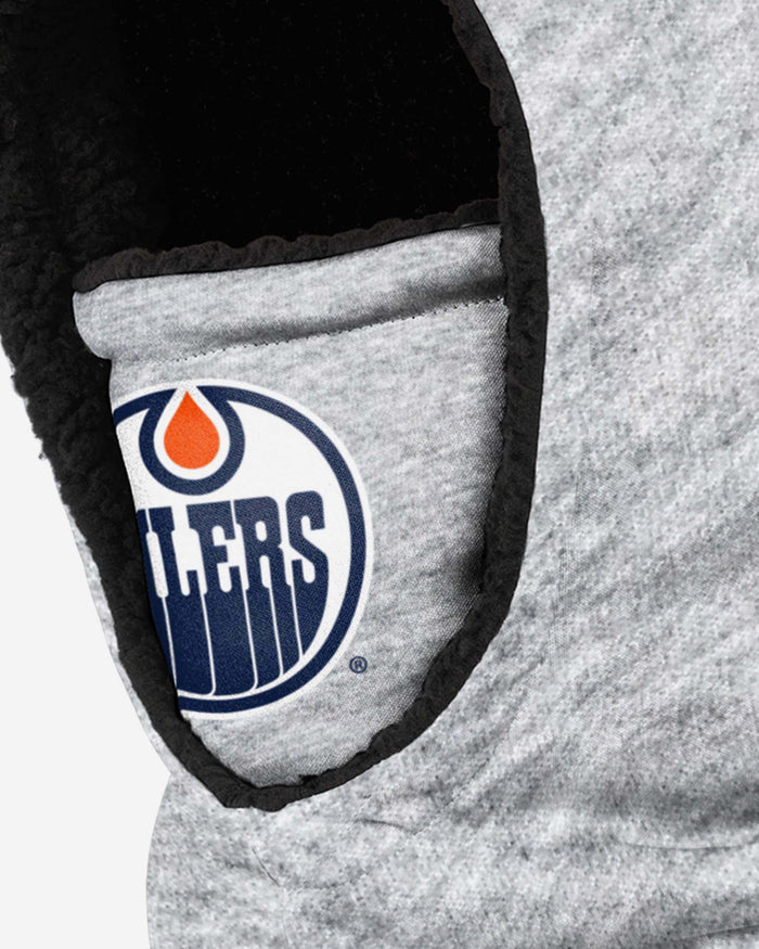 Edmonton Oilers Heather Grey Big Logo Hooded Gaiter FOCO - FOCO.com