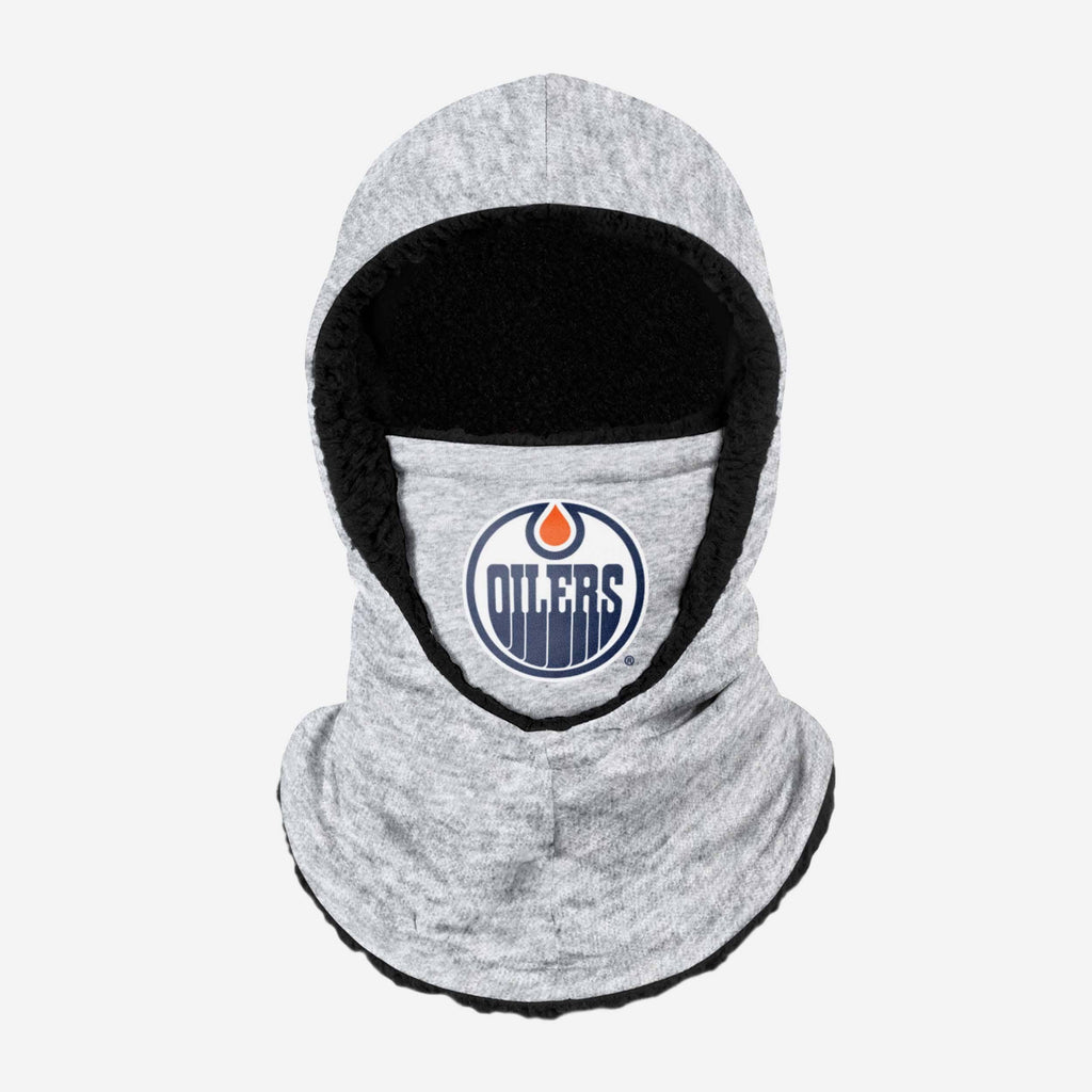 Edmonton Oilers Heather Grey Big Logo Hooded Gaiter FOCO - FOCO.com