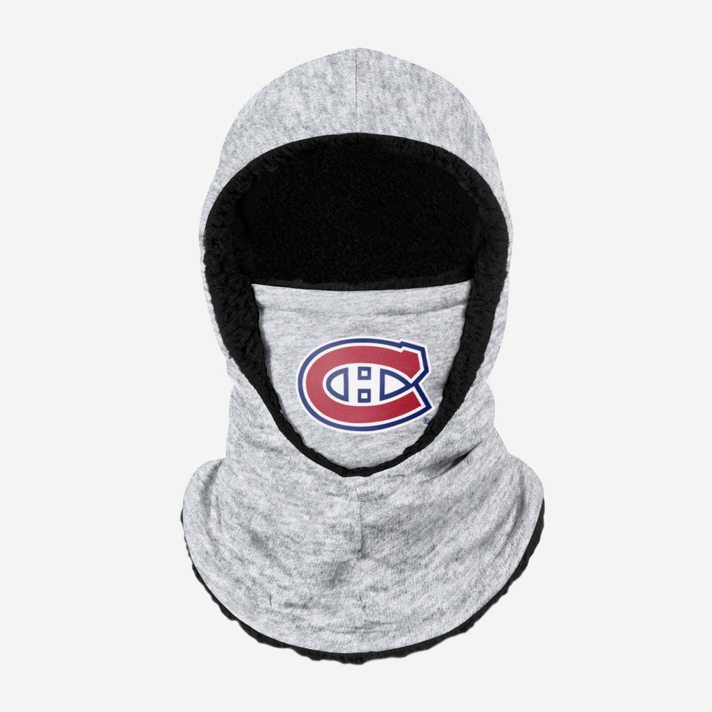 Montreal Canadiens Heather Grey Big Logo Hooded Gaiter FOCO - FOCO.com