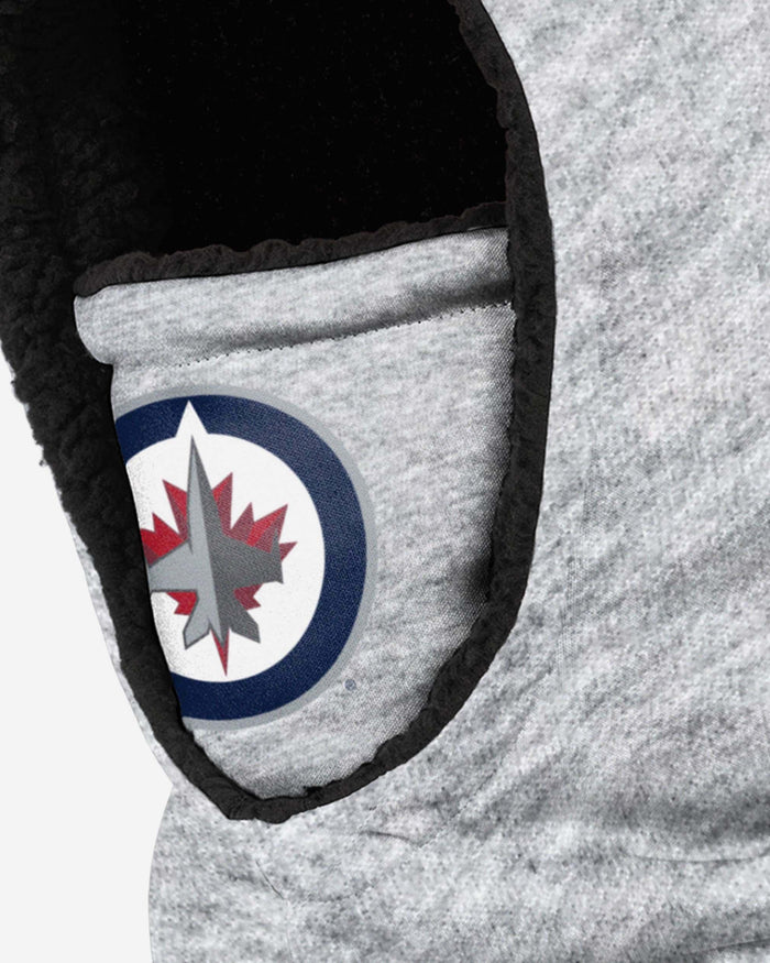 Winnipeg Jets Heather Grey Big Logo Hooded Gaiter FOCO - FOCO.com