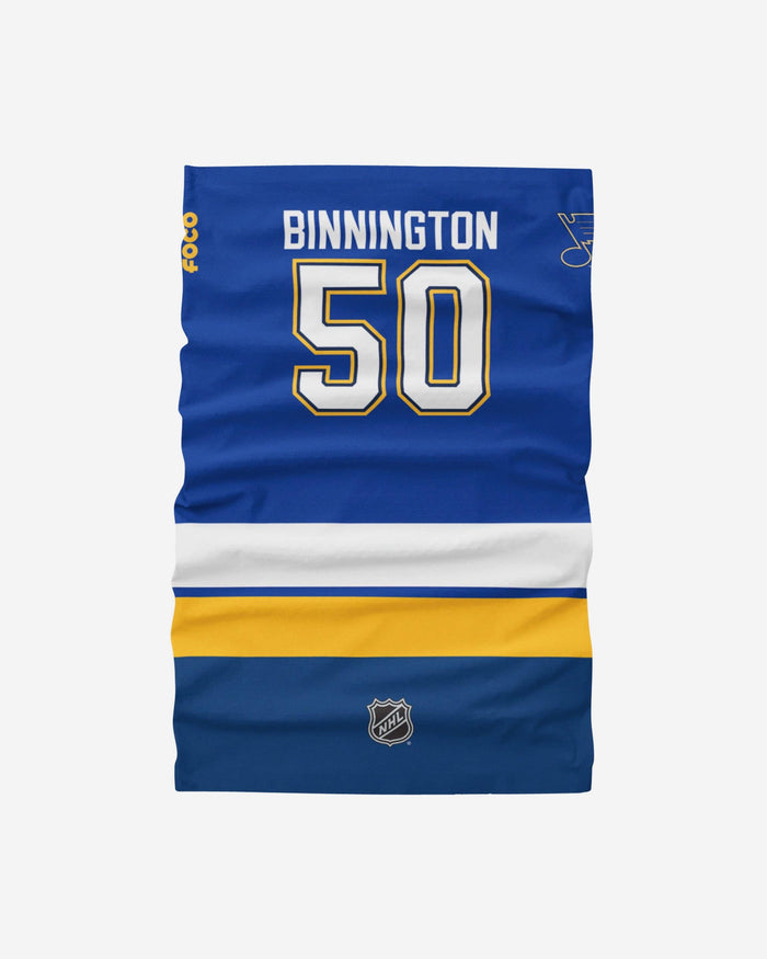 Jordan Binnington St Louis Blues Gaiter Scarf FOCO - FOCO.com