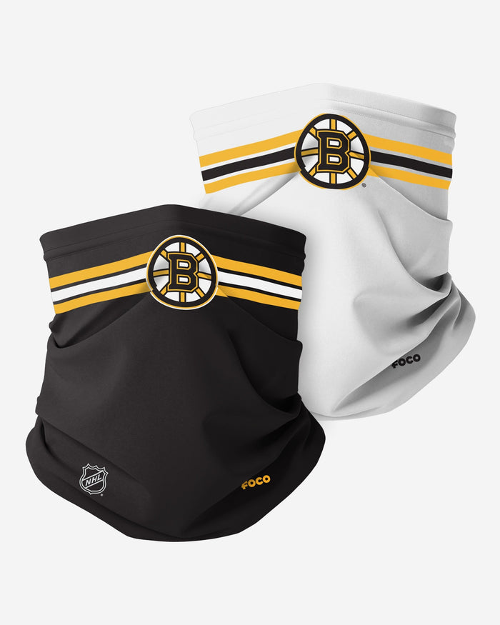 Boston Bruins Stitched 2 Pack Gaiter Scarf FOCO - FOCO.com