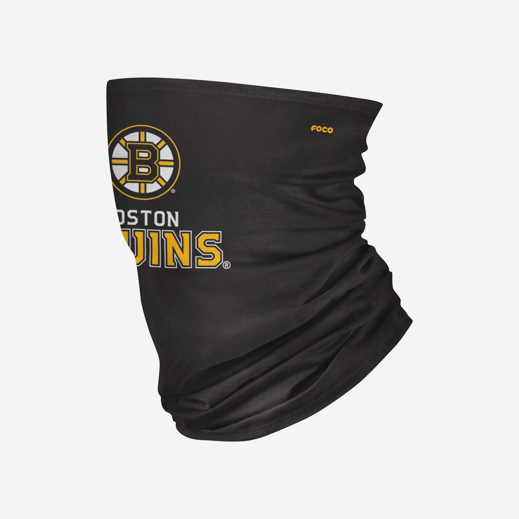 Boston Bruins Team Logo Stitched Gaiter Scarf FOCO - FOCO.com