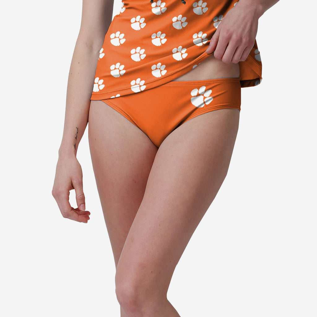 Clemson Tigers Womens Mini Logo Bikini Bottom FOCO S - FOCO.com