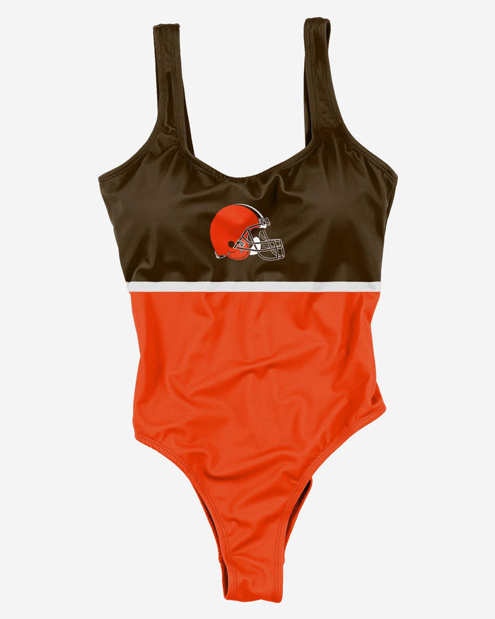 Cleveland Browns Original Womens Beach Day One Piece Bathing Suit FOCO - FOCO.com