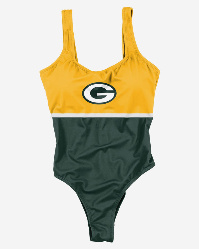 Green Bay Packers Womens Beach Day One Piece Bathing Suit FOCO - FOCO.com