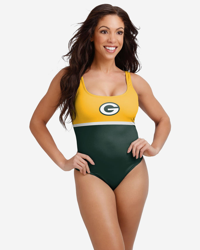 Green Bay Packers Womens Beach Day One Piece Bathing Suit FOCO S - FOCO.com