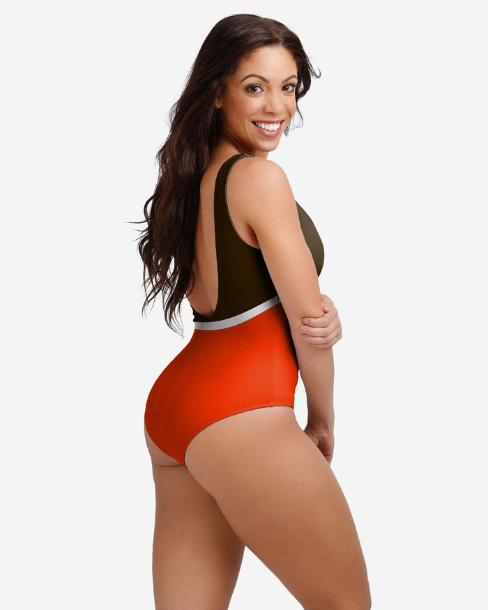 Cleveland Browns Womens Beach Day One Piece Bathing Suit FOCO - FOCO.com