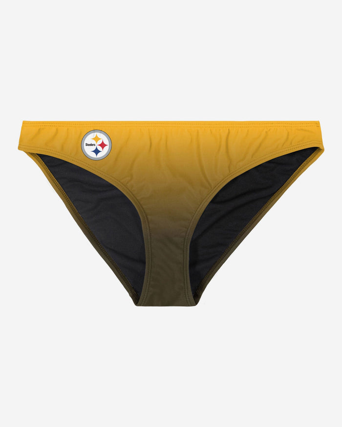 Pittsburgh Steelers Womens Gradient Big Logo Bikini Bottom FOCO - FOCO.com