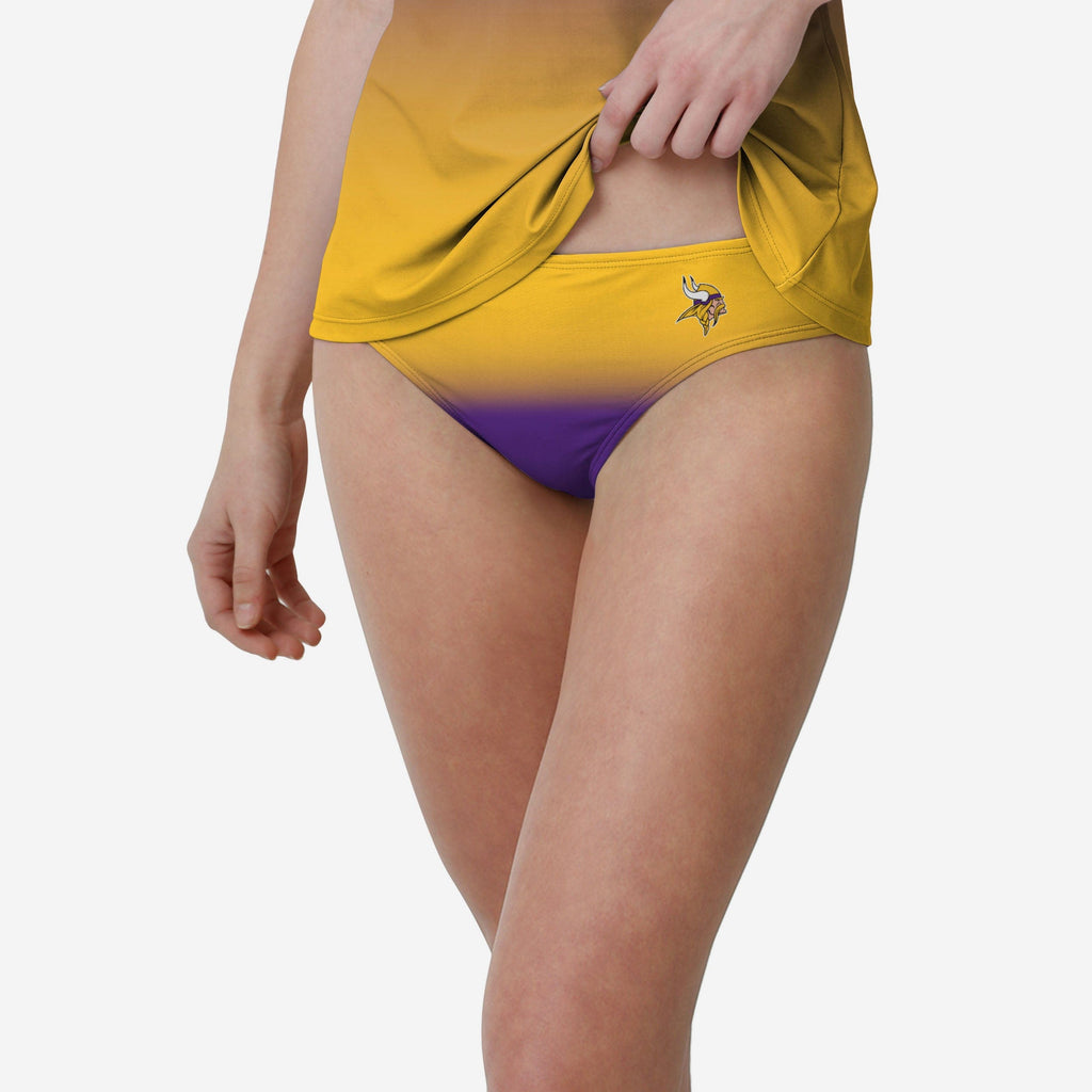 Minnesota Vikings Womens Gametime Gradient Bikini Bottom FOCO S - FOCO.com