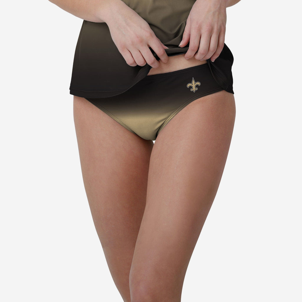 New Orleans Saints Womens Gametime Gradient Bikini Bottom FOCO S - FOCO.com