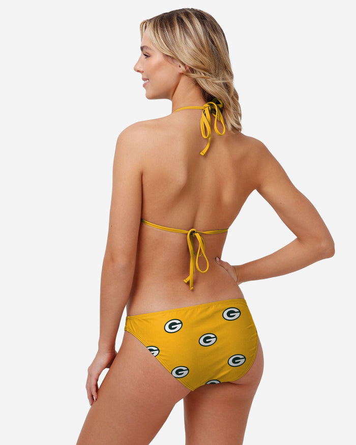 Green Bay Packers Womens Mini Print Bikini Bottom FOCO - FOCO.com
