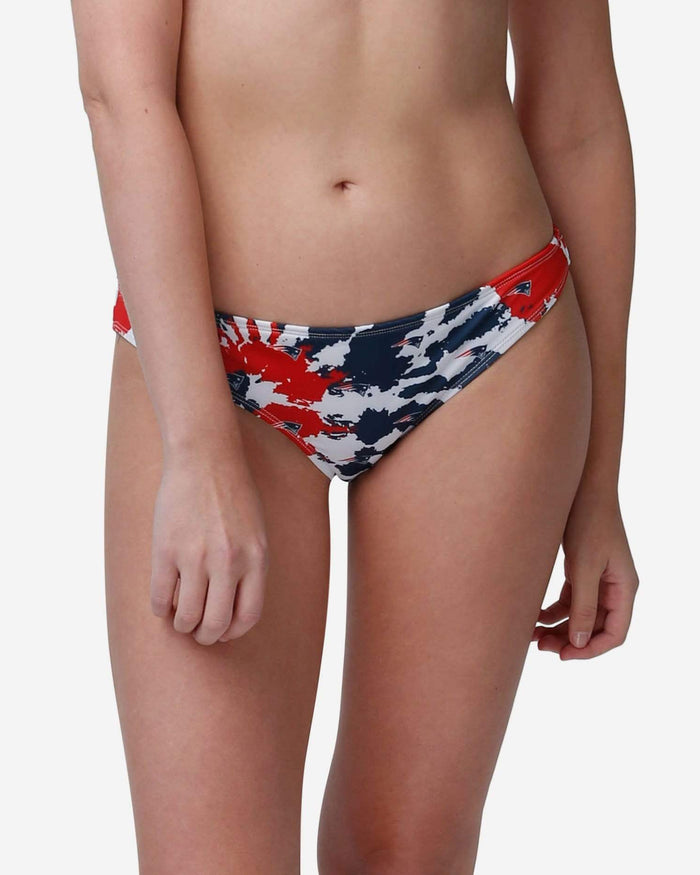 New England Patriots Womens Paint Splash Bikini Bottom FOCO S - FOCO.com