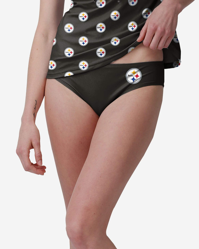 Pittsburgh Steelers Womens Mini Logo Bikini Bottom FOCO S - FOCO.com