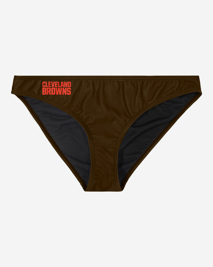 Cleveland Browns Womens Solid Wordmark Bikini Bottom FOCO - FOCO.com