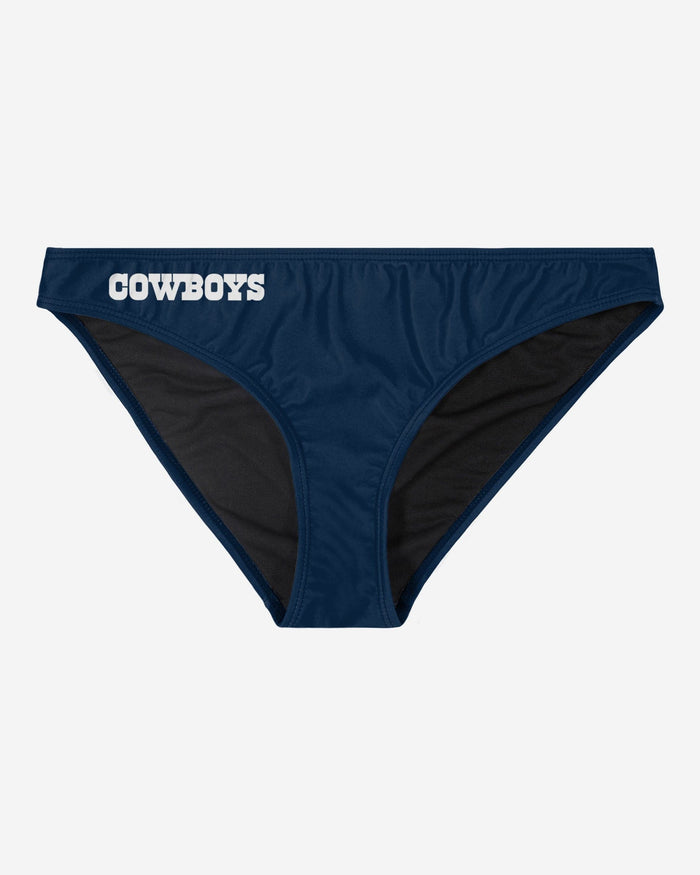Dallas Cowboys Womens Solid Wordmark Bikini Bottom FOCO - FOCO.com