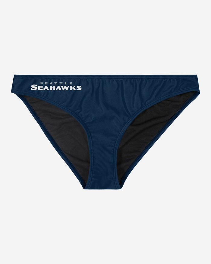 Seattle Seahawks Womens Solid Wordmark Bikini Bottom FOCO - FOCO.com