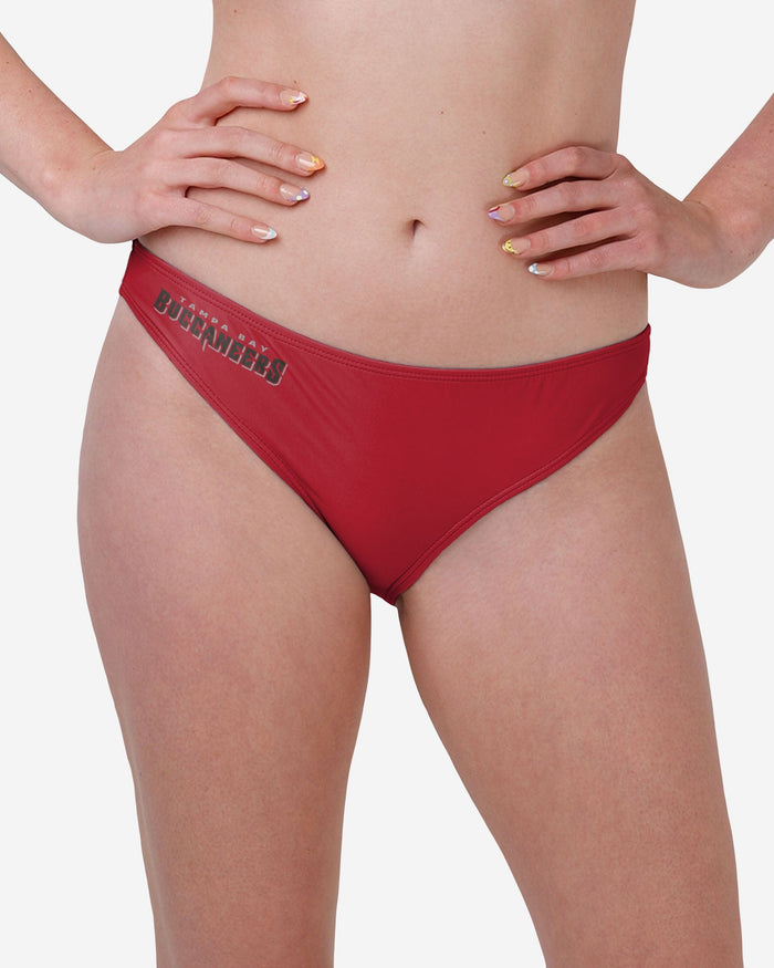 Tampa Bay Buccaneers Womens Solid Wordmark Bikini Bottom FOCO S - FOCO.com