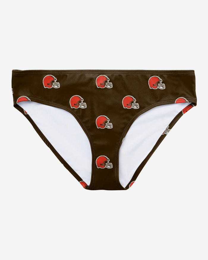 Cleveland Browns Womens Summertime Mini Print Bikini Bottom FOCO - FOCO.com