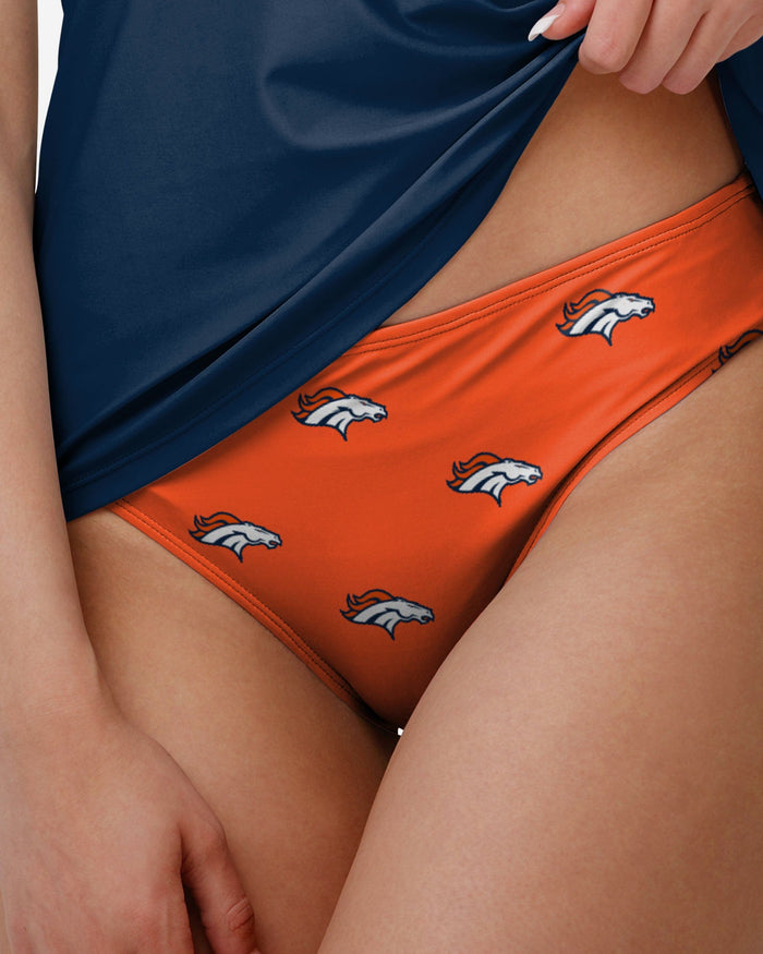 Denver Broncos Womens Summertime Mini Print Bikini Bottom FOCO - FOCO.com