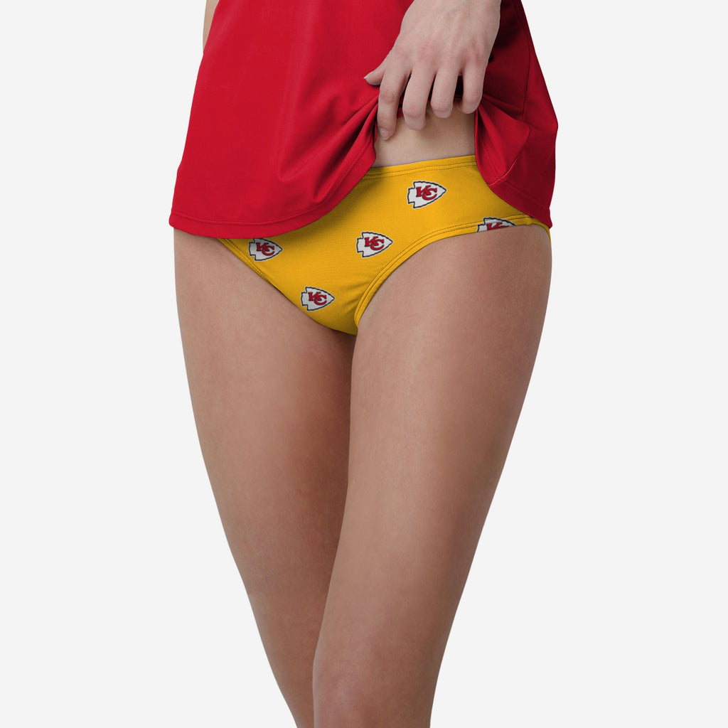 Kansas City Chiefs Womens Summertime Mini Print Bikini Bottom FOCO S - FOCO.com