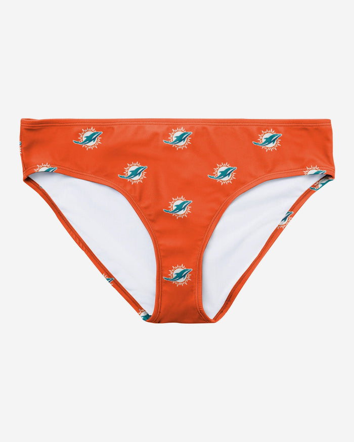Miami Dolphins Womens Summertime Mini Print Bikini Bottom FOCO - FOCO.com