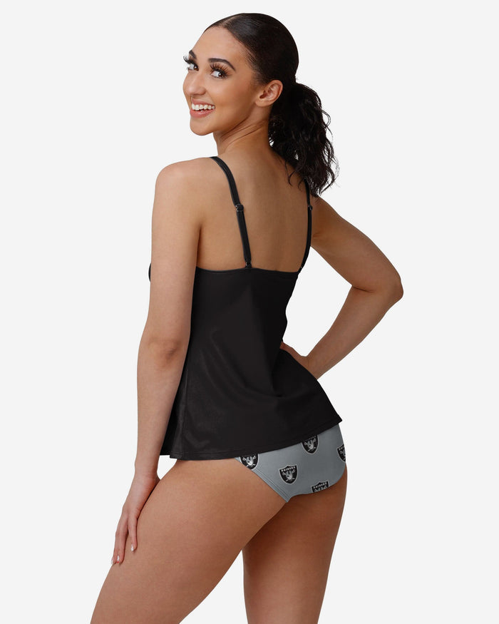 Las Vegas Raiders Womens Summertime Mini Print Bikini Bottom FOCO - FOCO.com
