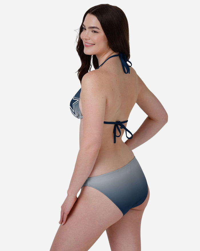 Dallas Cowboys Womens Gradient Big Logo Bikini Top FOCO - FOCO.com