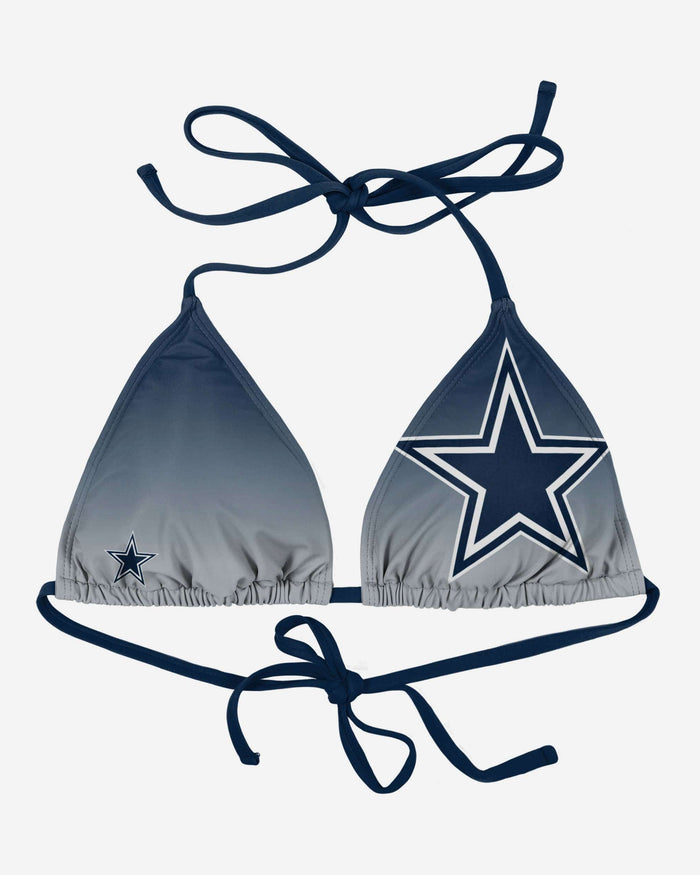 Dallas Cowboys Womens Gradient Big Logo Bikini Top FOCO S - FOCO.com