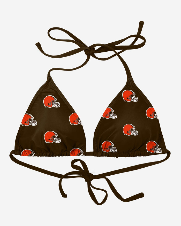 Cleveland Browns Womens Mini Print Bikini Top FOCO - FOCO.com