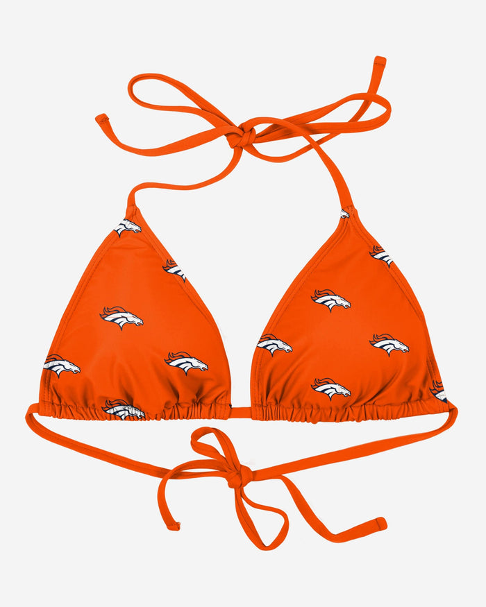 Denver Broncos Womens Mini Print Bikini Top FOCO - FOCO.com