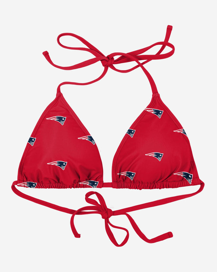 New England Patriots Womens Mini Print Bikini Top FOCO - FOCO.com