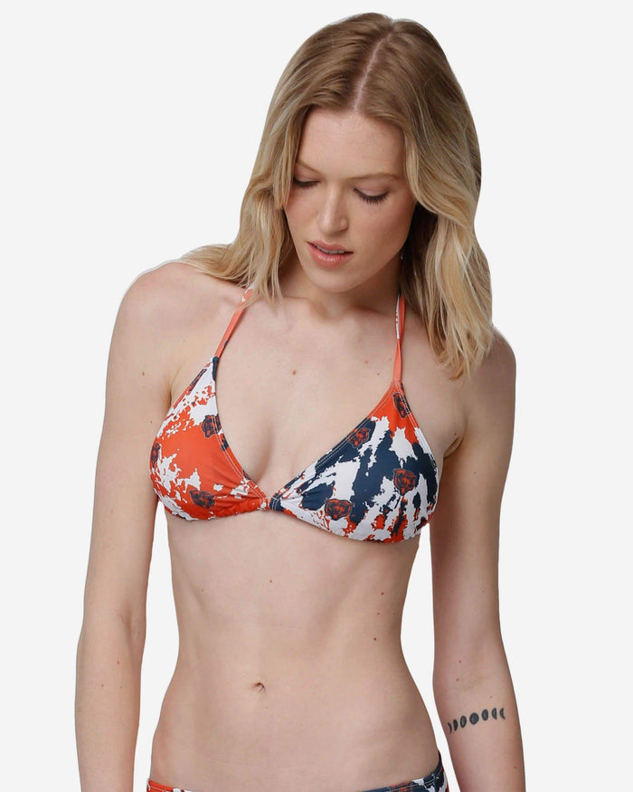 Chicago Bears Womens Paint Splash Bikini Top FOCO S - FOCO.com
