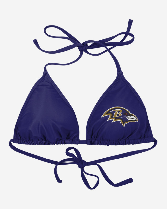 Baltimore Ravens Womens Solid Logo Bikini Top FOCO - FOCO.com