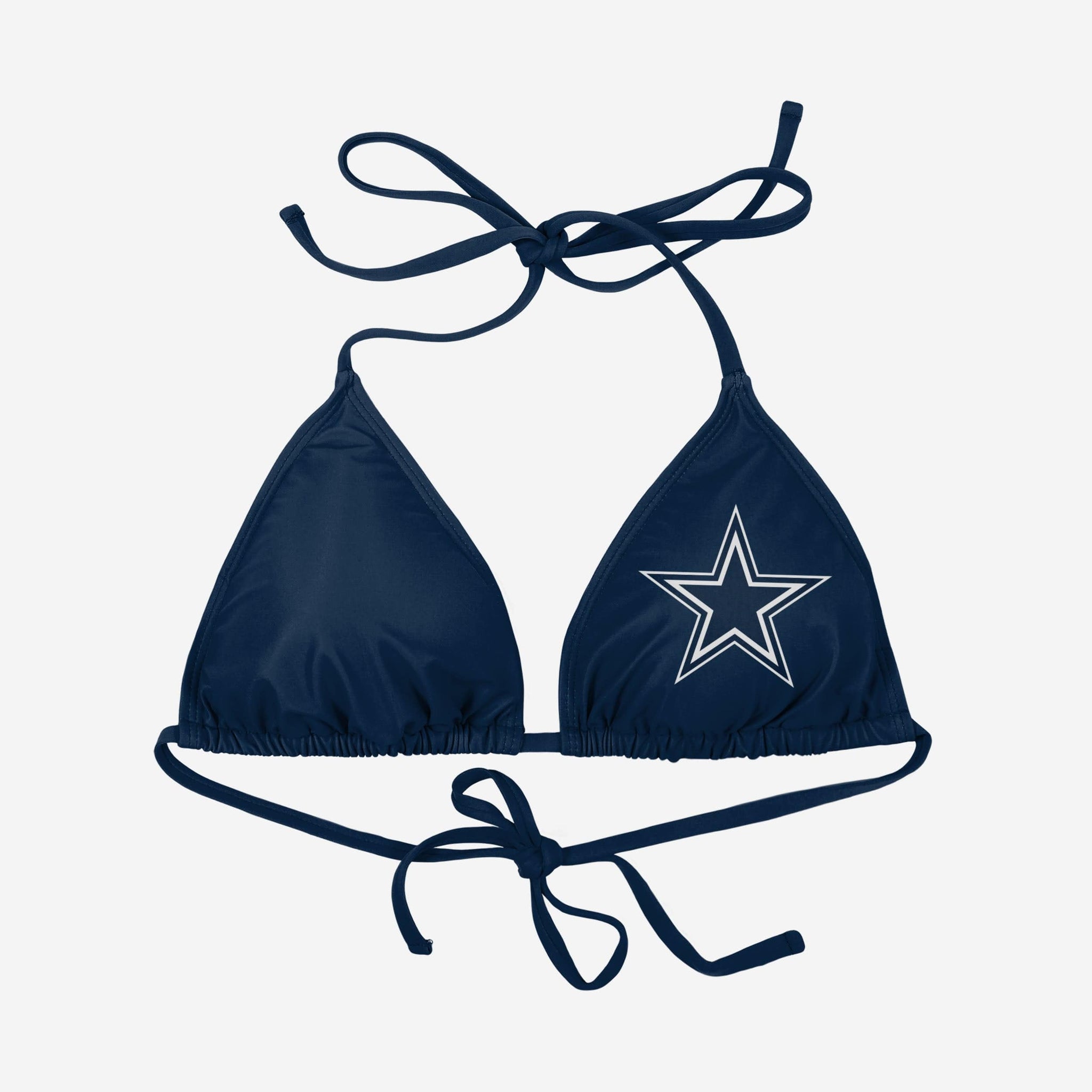 Dallas Cowboys Womens Solid Logo Bikini Top FOCO