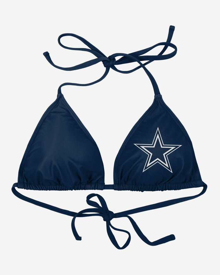 Dallas Cowboys Womens Solid Logo Bikini Top FOCO - FOCO.com