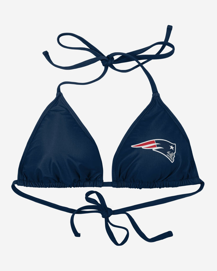 New England Patriots Womens Solid Logo Bikini Top FOCO New England Patriots Womens Solid Logo Bikini Top FOCO